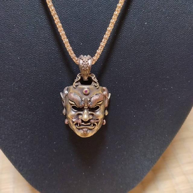 金剛力士面 ネックレス 銅 仁王 アクセサリー チェーン お守り拍卖
