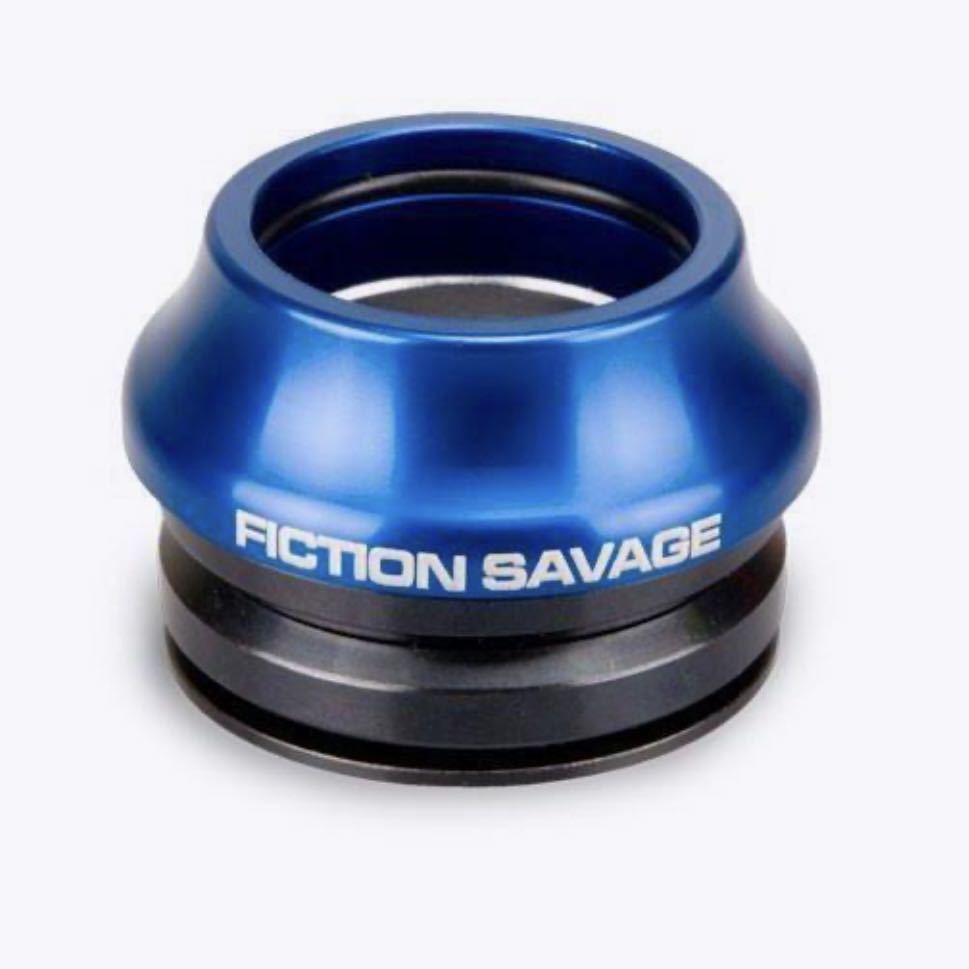 Fiction Bikes BMX ヘッドセット ブルー 青 新品未使用品 パーク ストリート フィクションBMX Savage Integrated Headset拍卖
