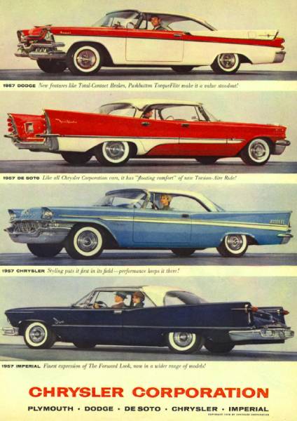◆1957年の自動車広告 クライスラー CHRYSLER ダッヂ プリムス拍卖