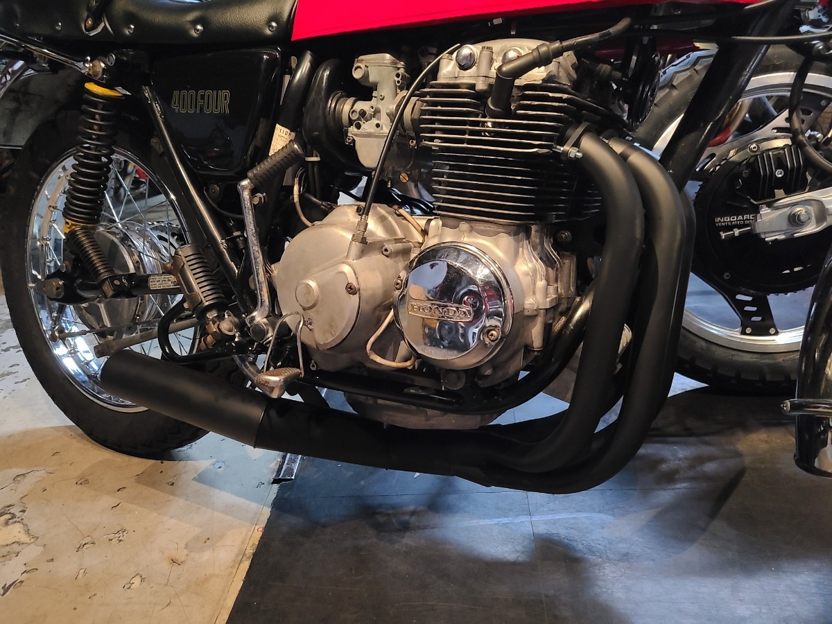 受注生産 旧CB400F ショート管 ブラック マフラー ヨンフォア 398cc 408cc 国内生産拍卖