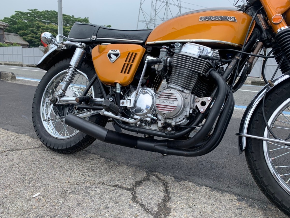 CB750K k0 k1 k2 k3 k4 k5 k6 k7 ショート管 ブラック マフラー CB750FOUR 国内生産拍卖