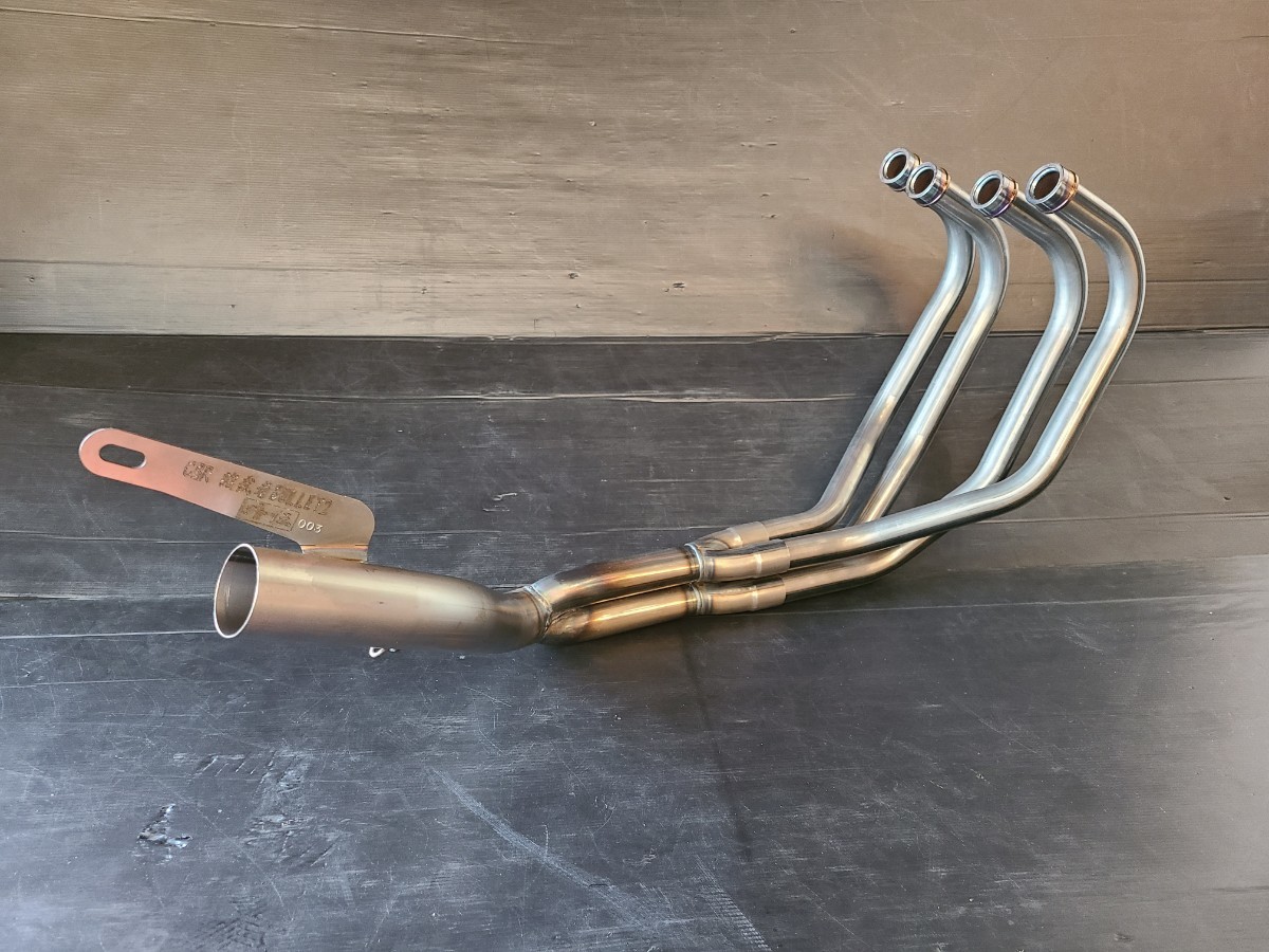 受注生産 RED STAGE製 CBR400F 専用設計 猪武者ブレット管 無地 無垢 (第二章)外伝 イノブレ マフラー ショート管拍卖