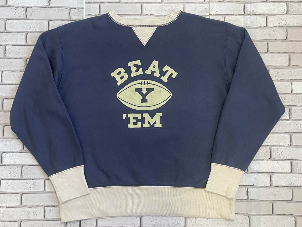 USED フリーホイーラーズ FREEWHEELERS Power Wear 長袖スウェット 両V サイズ46 BEAT Y 'EM拍卖