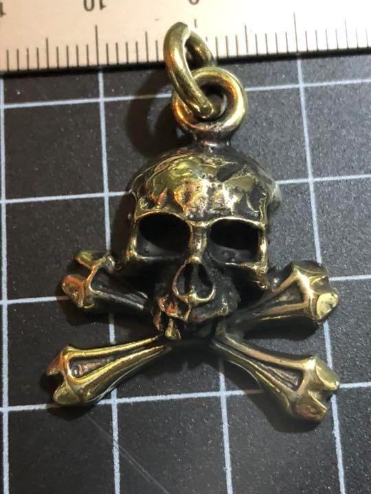 スカル★クロスボーン★真鍮★ペンダント★キーホルダー拍卖
