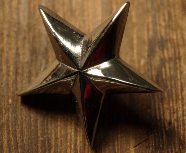 スター★コンチョ★大サイズ★星★ジャーマンシルバー拍卖