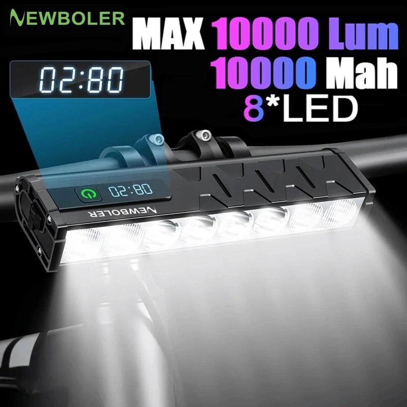 DDC017:マウンテンバイクヘッドライト 防水 USB充電 10000ルーメン 10000mAh拍卖