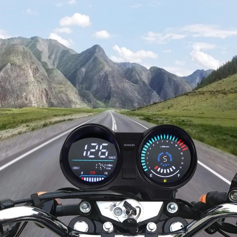 DDA008:オートバイ用デジタルLEDスピードメーター ホンダcg150 2004-2009ファン150用拍卖