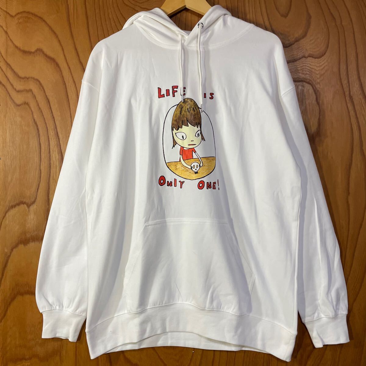 奈良美智 LIFE IS ONLY ONE! 大きいサイズ XL パーカー フーディースウェット トレーナー nara yoshitomo ユニセックス 男女兼用拍卖