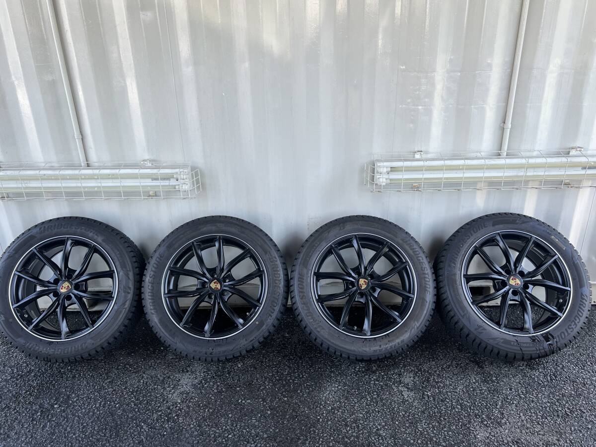 美品 バリ溝 ユーロテック MP-LINE 235/55R19 8J +21 カラークレスト ブリジストン ブリザック ポルシェ マカン スタッドレス拍卖