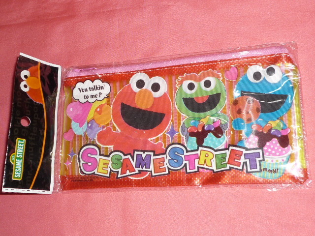 激レア!2011年 セサミストリート エルモ クッキーモンスター オスカー ペンケース ふでばこ ポーチ☆拍卖