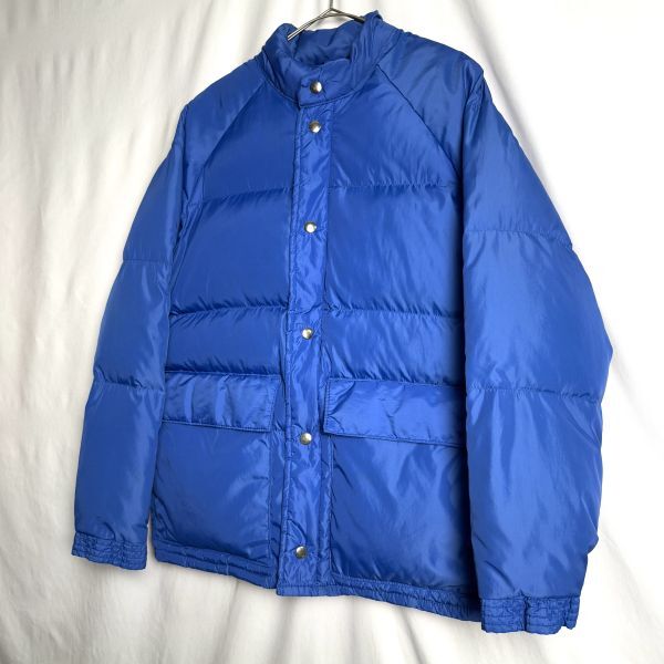 80s Camel Down ダウン ジャケット M ブルー 青 ブルゾン キャメル 90s拍卖