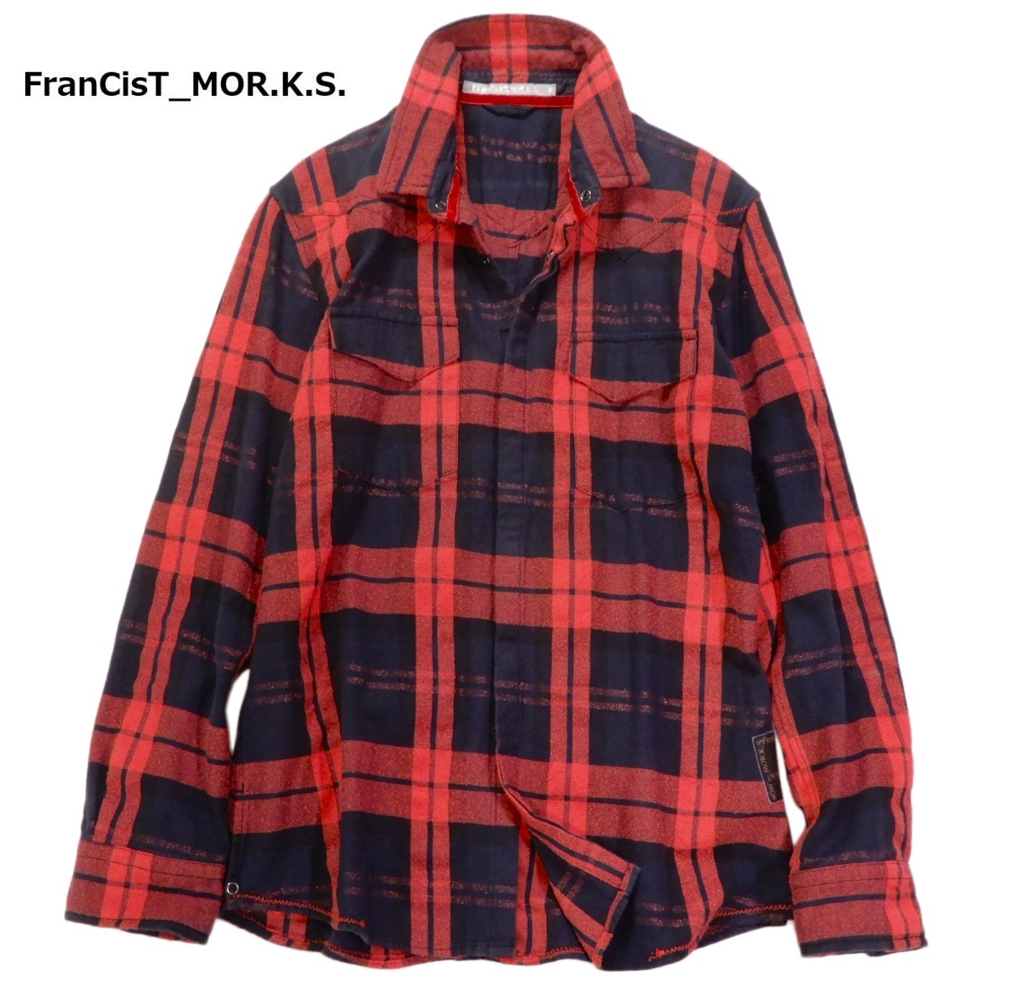 フランシストモークス FranCisT_MOR.K.S. チェック ワイヤー シャツ 3拍卖