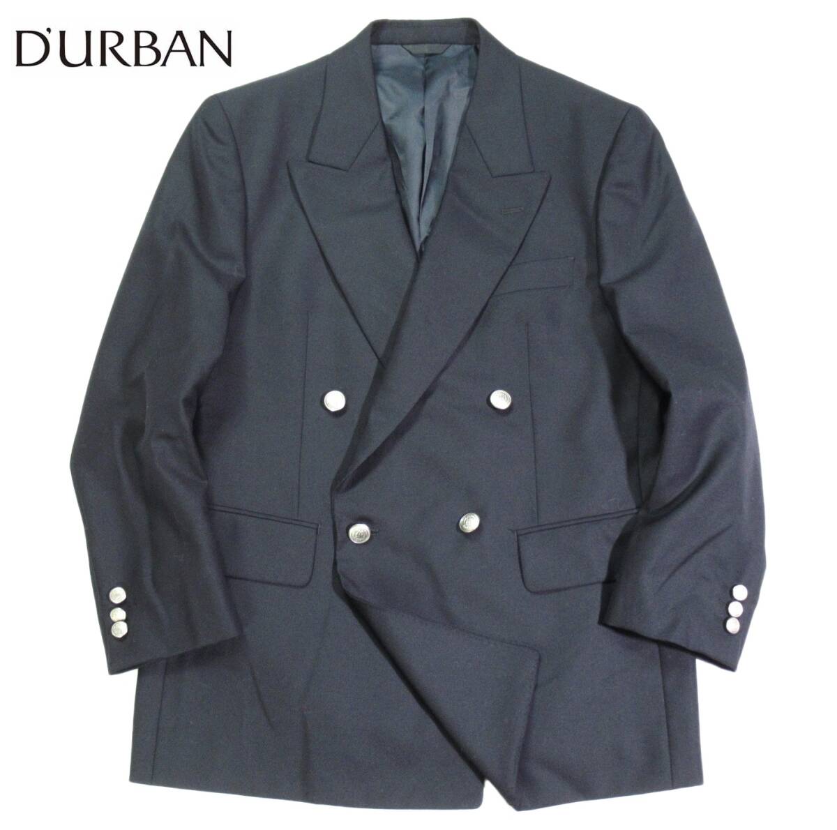 新品同様 ダーバン D’URBAN MODULAR 上質◆メタルボタン ダブル ジャケット ブレザー BSS ゆったりサイズ拍卖
