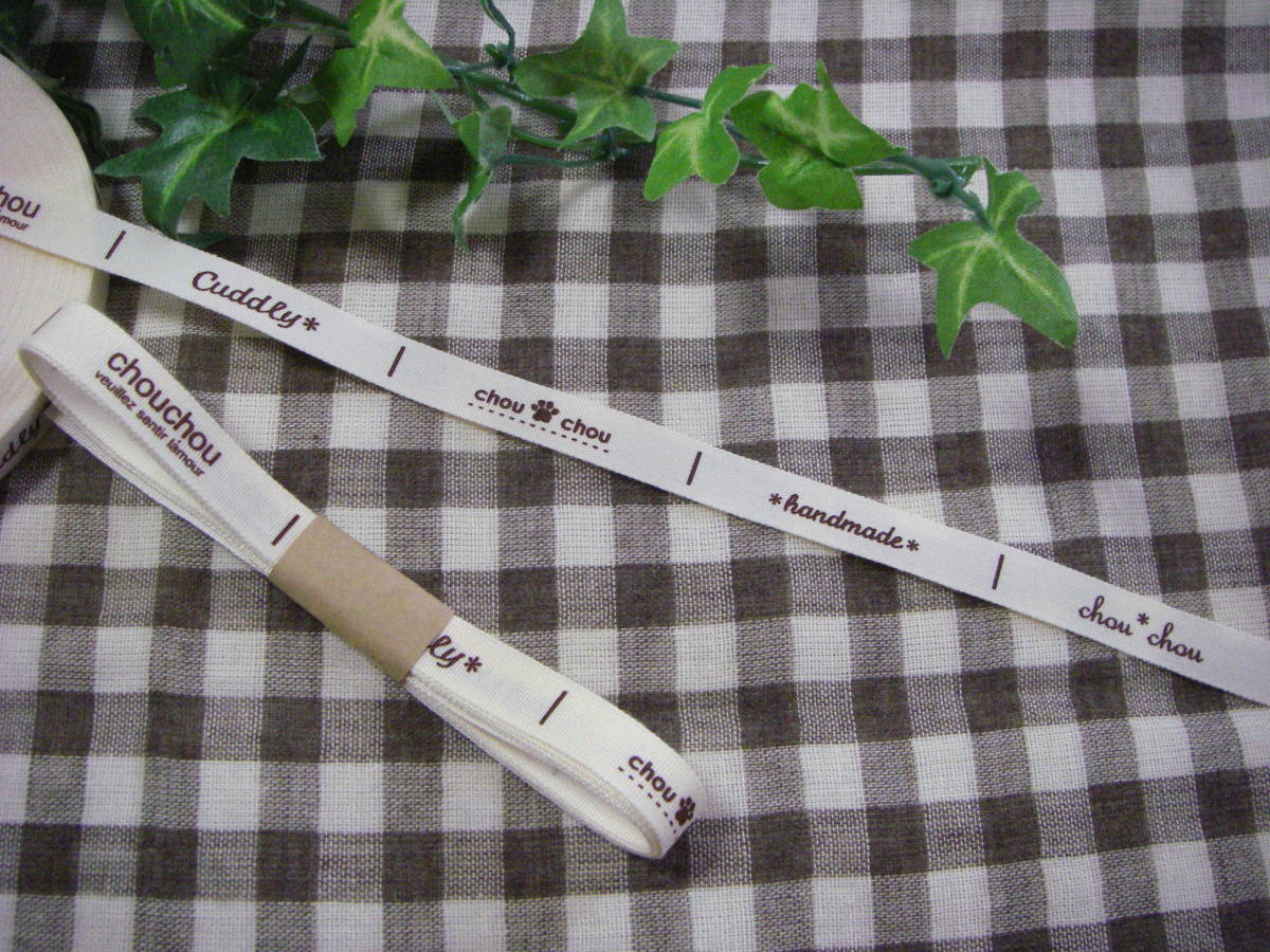 【数量3】★№129 ASHIATOYA 綿タグ 10mm幅 5柄×6セット=30枚拍卖