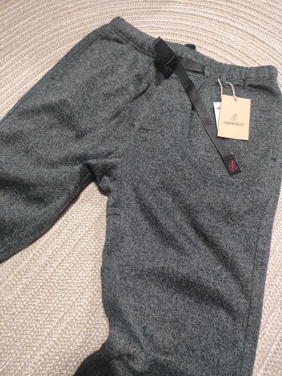 新品 定価14300 GRAMICCI ニットフリース NN ロングパンツ L ヘザーチャコール グレー ストレッチ ニューナロー グラミチ メンズ 拍卖