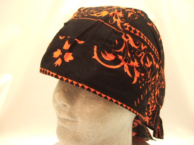 横浜最新 中世クロム風♪魅惑のバンダナキャップ オレンジ メンズレディース 同梱4枚まで送料送料180円ξbcξ ξ1a拍卖