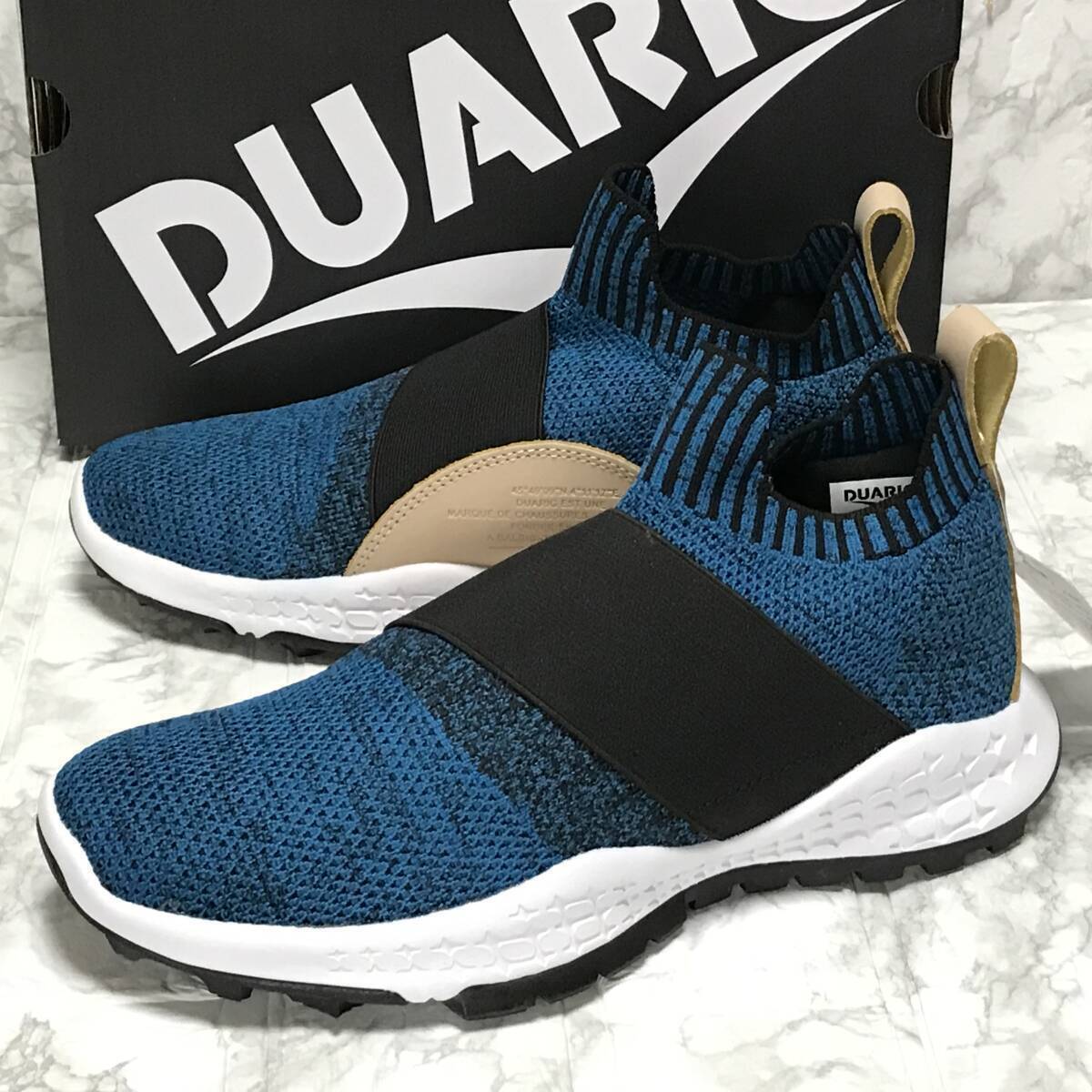 【新品】匿名配送★23㎝★デュアリグ(DUARIG)★DUA ENVELOP/渋めブルー系★軽量スリッポン 多目的シューズ★ゴルフ/アウトドア/普段履き拍卖