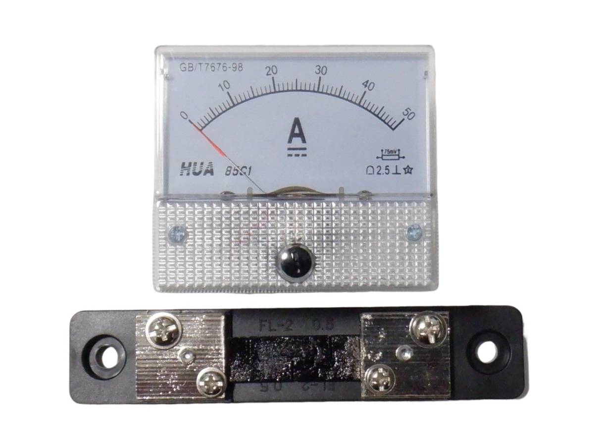 DC50A 分流器外付け型 アナログ電流計 パネルメーター拍卖
