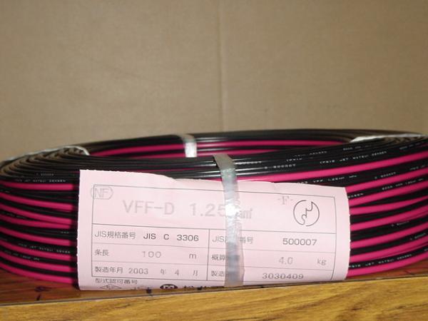 切り売り! VFF 5.5m㎡ 色違いビニル平形コード 10m単位拍卖