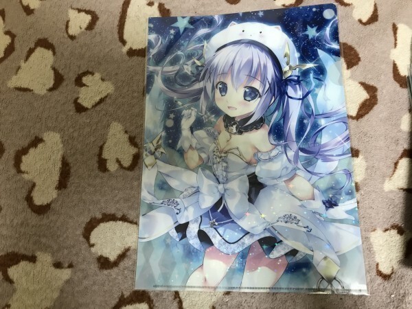 d022クリアファイル ご注文はうさぎですか? チノ(みけおう) C95/PINK CHUCHU きらきらホロ拍卖