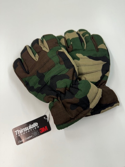新品 迷彩 グローブ Thinsulate/ 手袋 防寒 カモ WOOD CAMO ミリタリー バイカー キャンプ CAMP BIKE ARMY 軍物 カモ スノボー 釣り BBQ拍卖
