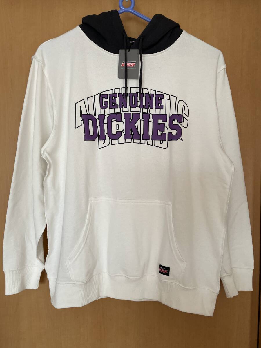 新品未使用 Dickies デッキーズ XL 裏起毛 ロゴ スウェット トレーナー ホワイト/グレー 白 即決拍卖