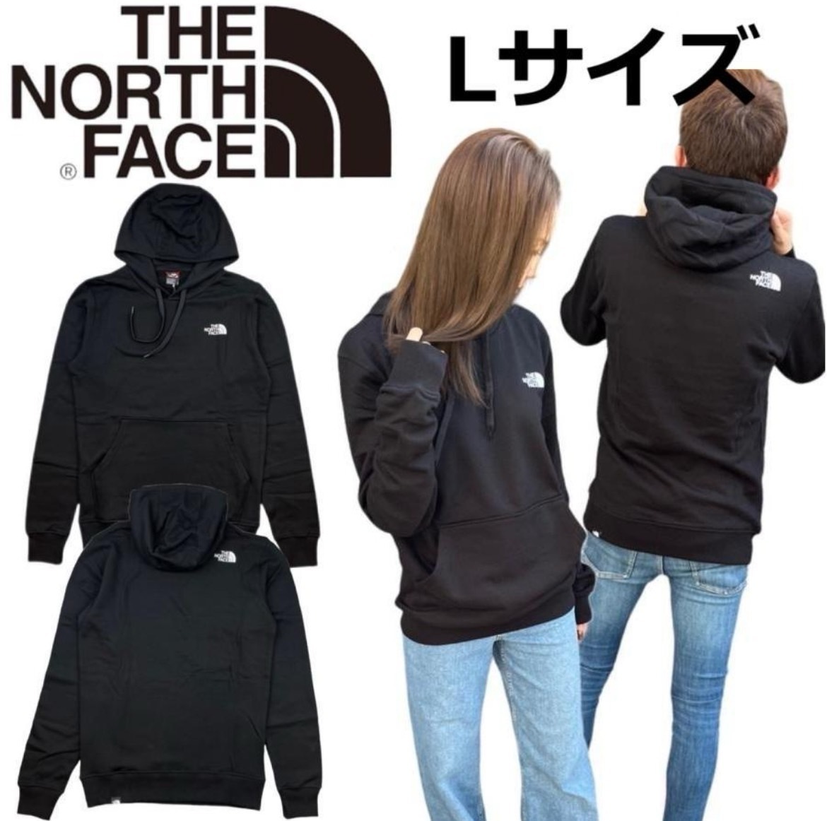 ザ ノースフェイス パーカー フーディー NF0A7X1J/NF0A89FC メンズ 裏起毛 プルオーバー MENS SIMPLE DOME HOODIE ブラック Lサイズ拍卖
