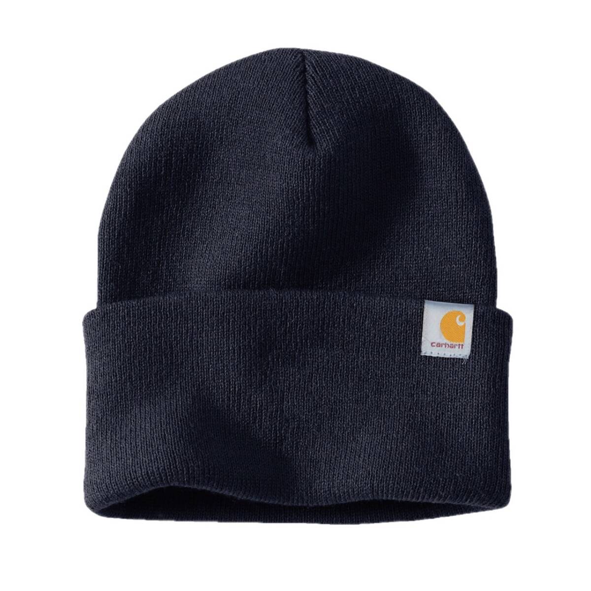 カーハート 帽子 ニット帽 ビーニー リブ付き リブビーニー CT104597 ネイビー ワンサイズ Carhartt KNIT CUFFED BEANIE 新品拍卖