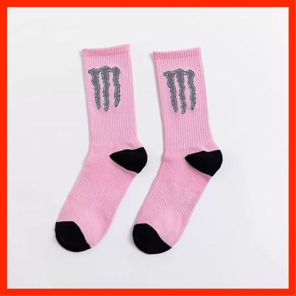 モンスターエナジーソックス2足セット (ピンク)ユニセックス 男女兼用拍卖