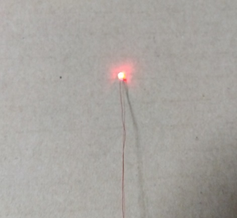 ポリウレタン線 0.14mm仕様 赤色チップLED基板・抵抗付き 10本セット拍卖