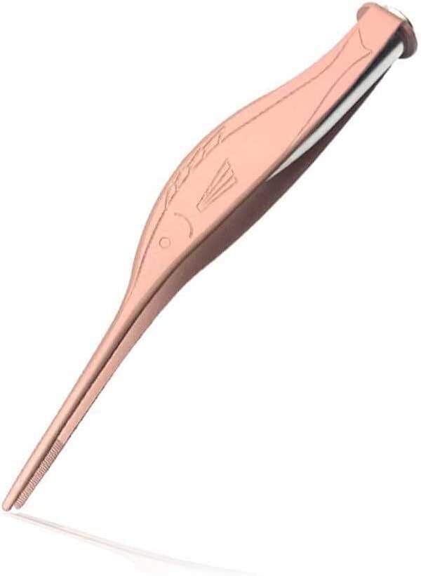 LEDライト付き ピンセット 耳掃除 イヤークリーナー 子供用 お年寄り用 家庭用 ステンレス製(ローズゴールド)拍卖