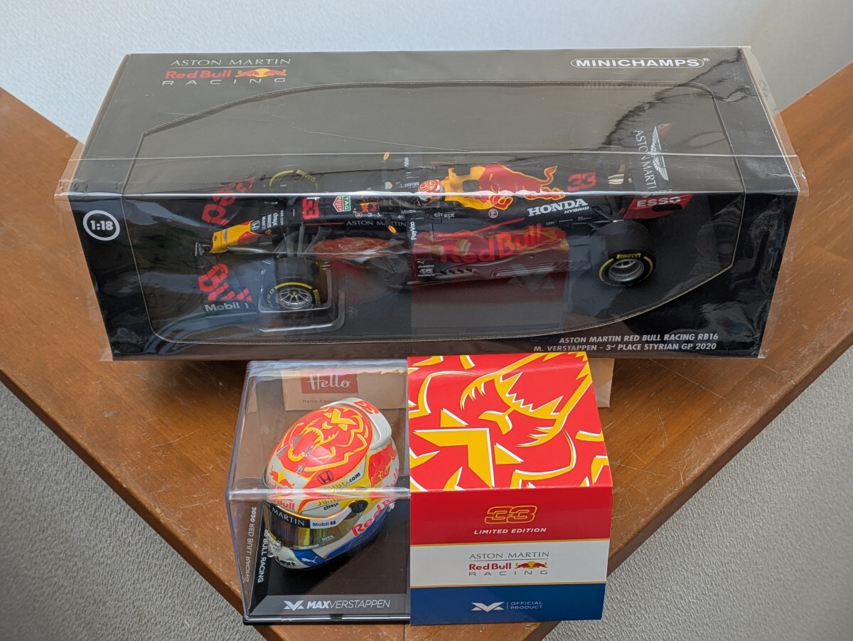☆PMA 1/18 アストンマーチン レッドブル レーシング RB16 シュタイアーマルクGP 2020 3位入賞 #33 M.フェルスタッペン ヘルメット付き ☆拍卖