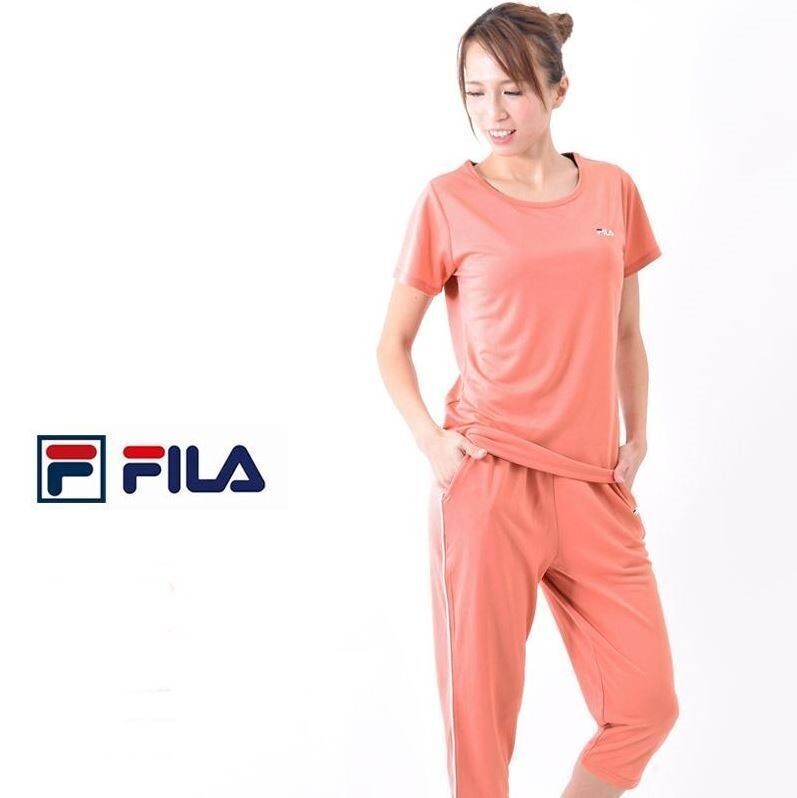 (117)FILA レディース 吸水速乾 UVカット トレーニング ウェア 上下セット ※1373※107拍卖