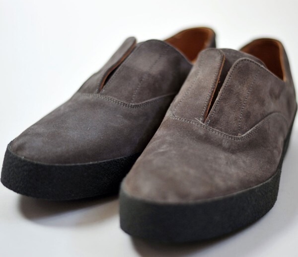 ★【新品 国内正規品】 SANDERS サンダース OXFORD DECK SLIP-ON GREY オックスフォードスウェードスリッポン US8 国内定価46440円拍卖