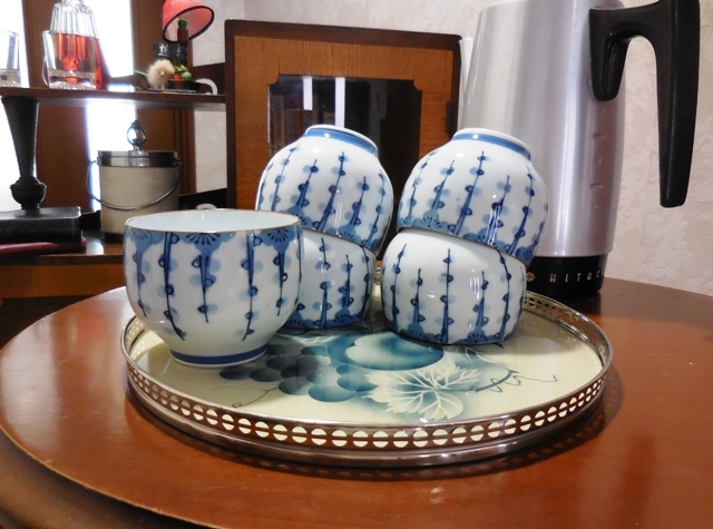 352.2.2◆クールジャパン 70's 昭和レトロ モダン 和食器 湯呑み 5個 日本酒 ワイン飲み 茶碗◆キッチン テーブルウェア 家具生活雑貨 通販拍卖