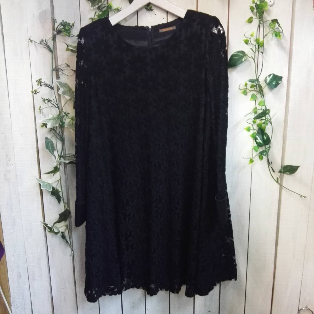 ★663★Bluebell★ブルーベル★レースワンピースチュニック★黒拍卖