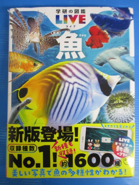 【お買得】★Gakken★学研の図鑑 LIVE 新版 「魚」 第1刷/帯付き DVD動作確認済み拍卖
