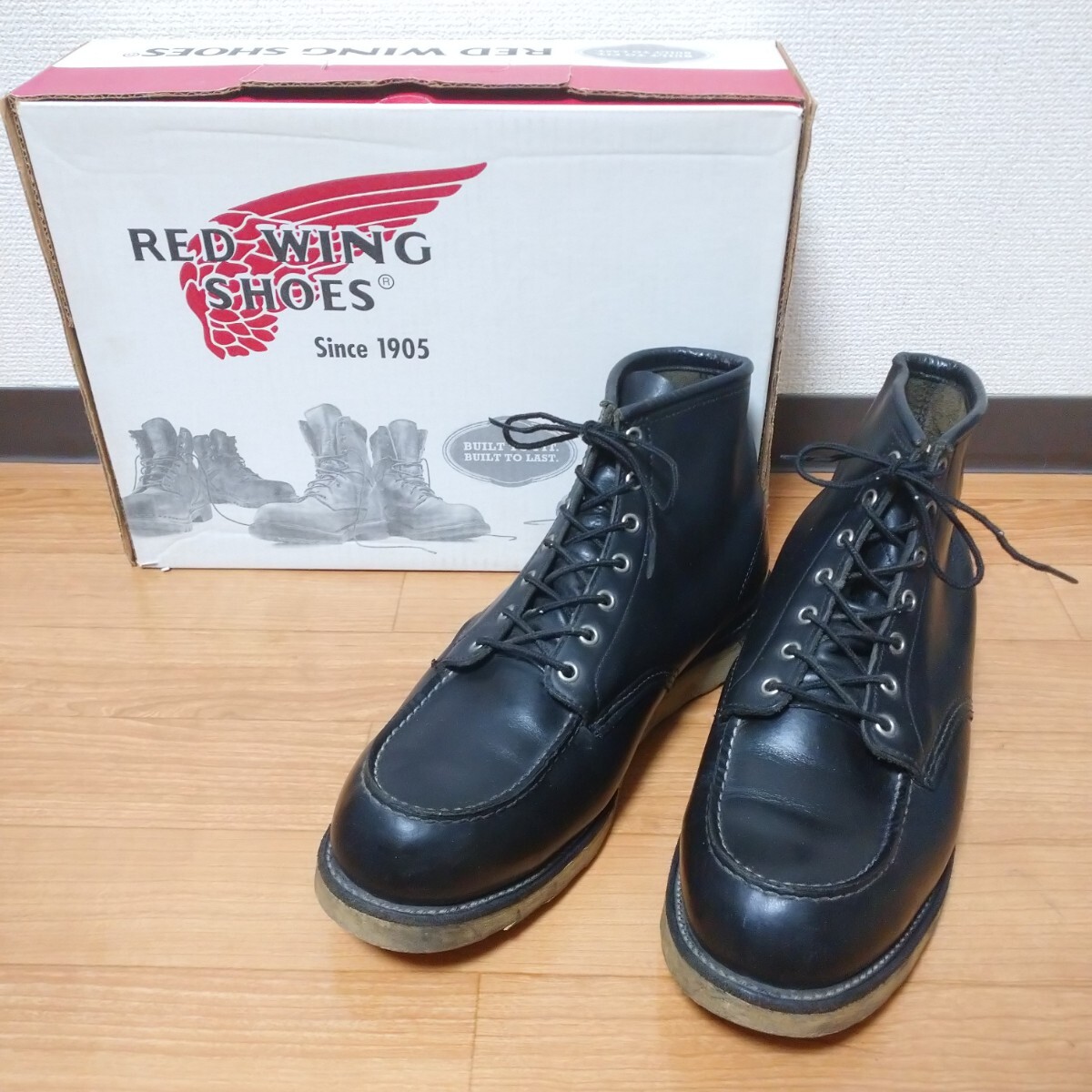 箱付き RED WING SHOES レッドウィング 8179 USA製 US13 ワイズE 31cm 黒 ブラック アイリッシュセッター 希少サイズ 貴重なサイズ拍卖