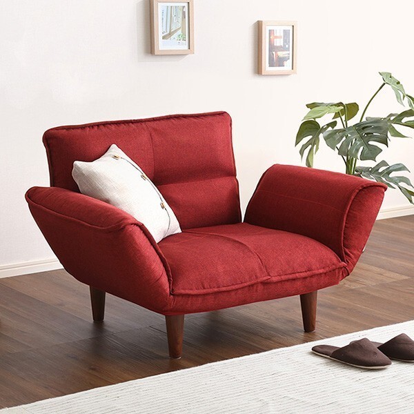 1人掛ソファ 布地 14段階リクライニングフロアソファカウチソファに 日本製拍卖