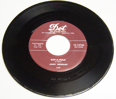 45rpm/ BOP-A-HULA - JIMMY NEWMAN - CARRY ON / 50s,ロカビリー,FIFTIES,DOT RECORDS, Issued 1975 MARIANO REPRO拍卖