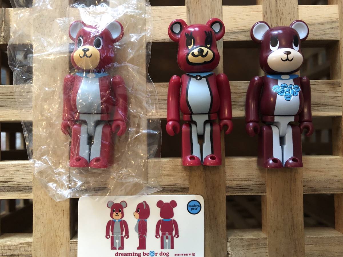 play set products modern pets ベアブリック/BE@RBRICK 100% 3体セット(メディコムトイ・フィギュア)拍卖