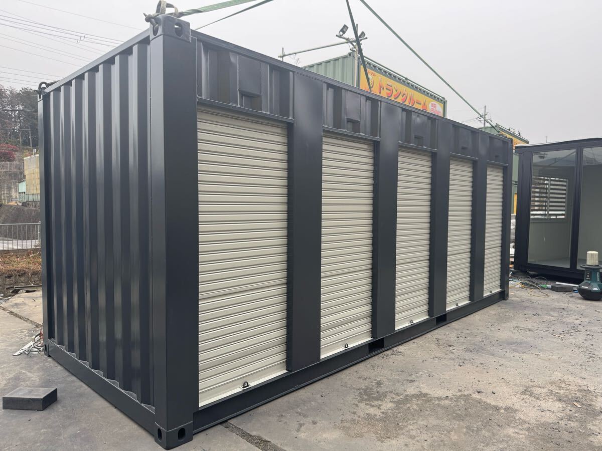 5シャッター 海上コンテナ 20フィート 20ft トランクルーム コンテナ ユニットハウス スーパーハウス プレハブ ガレージ 物置 倉庫拍卖