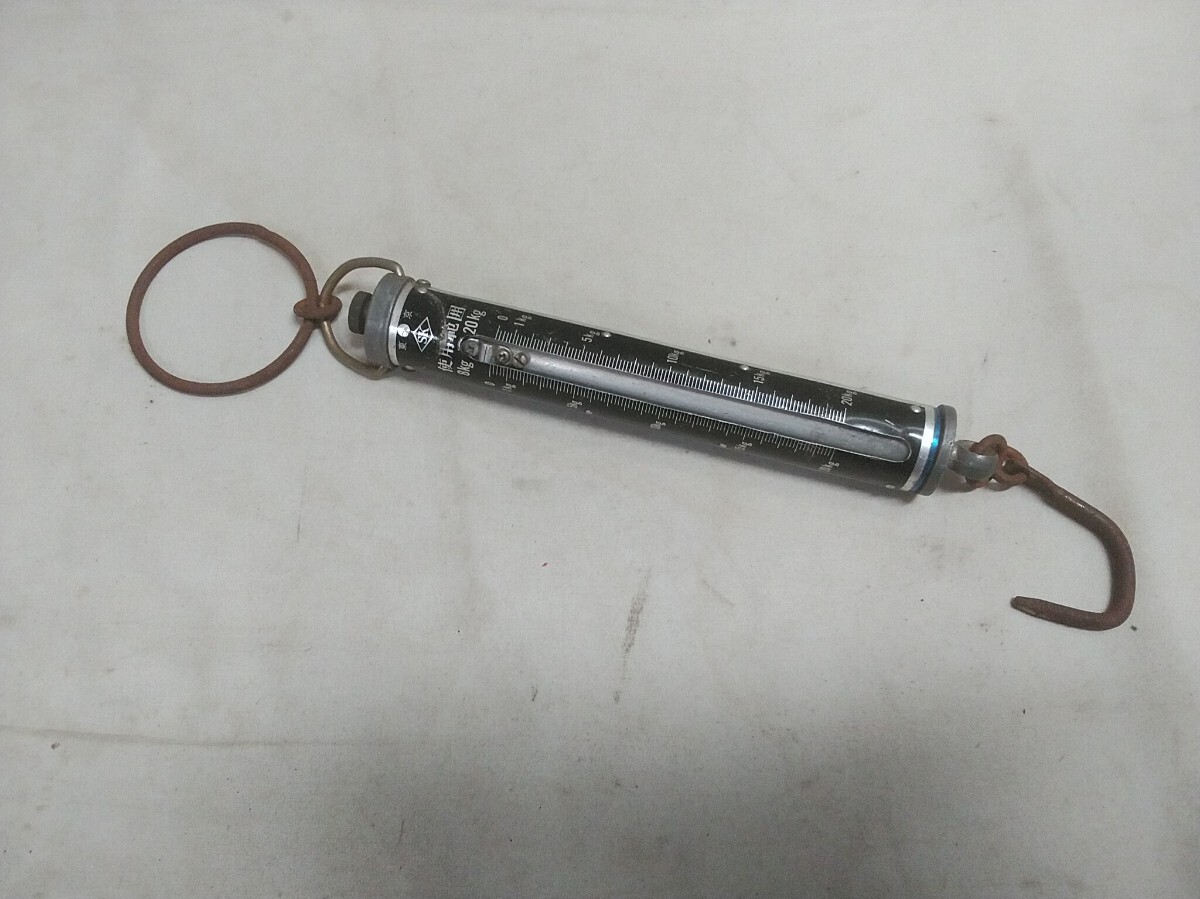 ヴィンテージ!! レトロ!! レターパックP/SK バネはかり 吊りハカリ 秤 バネ計 20kg 中古品拍卖
