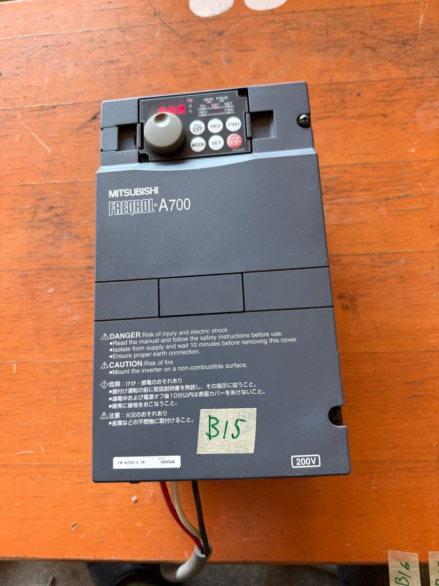 B16 MITSUBISHI INVERTER FR-A720-3.7K 3.7kw 拍卖