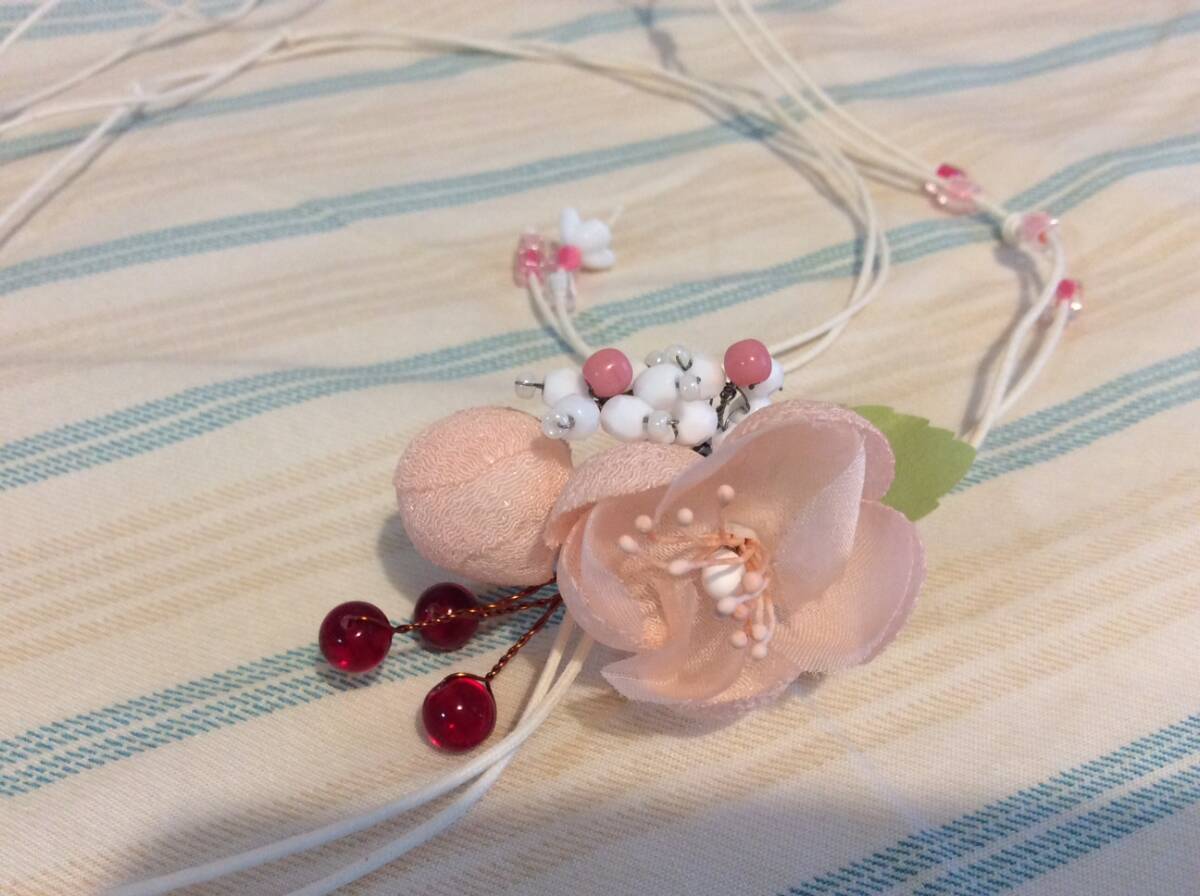 ★上質和装に★桜(梅)デザイン浴衣用帯締★ピンク桜★浴衣夏祭り花火フェスイベント★拍卖