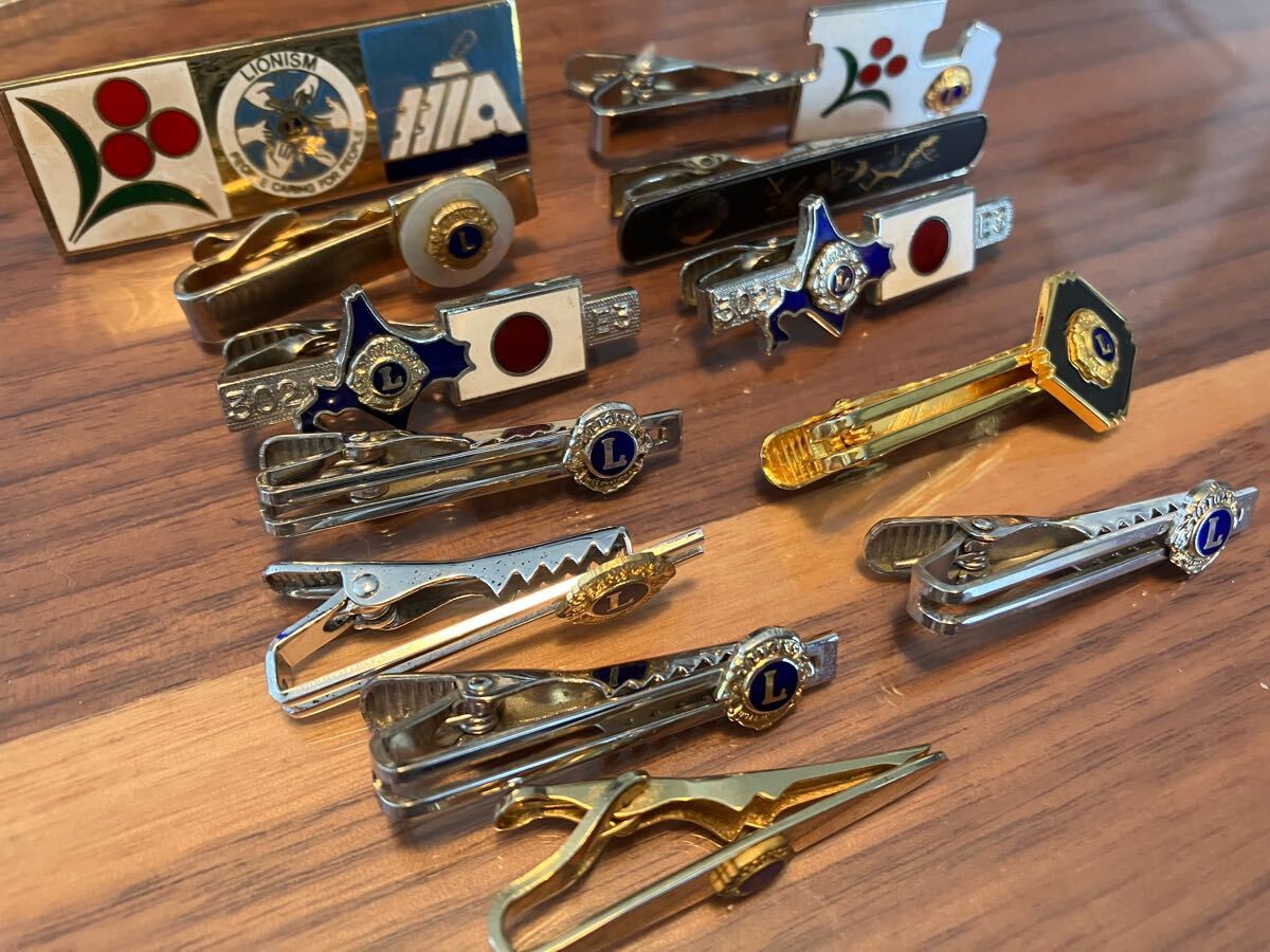 ライオンズクラブ LIONSCLUB ネクタイピン タイピン アンティーク コレクション 雑貨 大量 まとめ売り12個 セット  ヴィンテージ拍卖