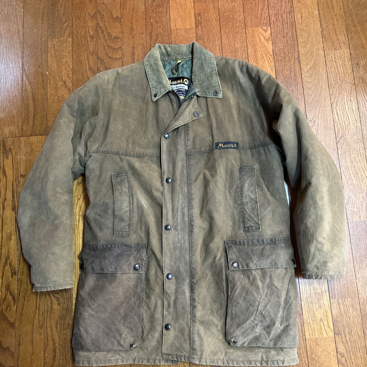 英国製mascot ビンテージオイルドジャケットM ハンティングジャケット 古着 カバーオールベルスタッフ拍卖