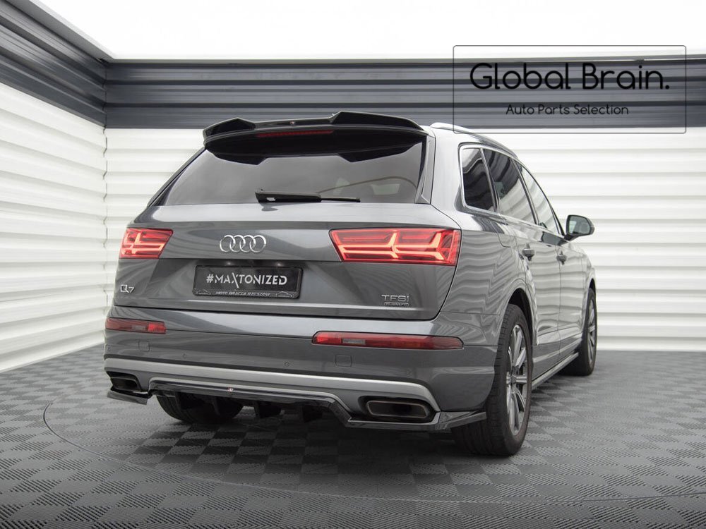 アウディ Q7 4M 前期 リア ルーフ スポイラー / スプリッター リップ ウイング カバー トリム ディフューザー エアロ拍卖