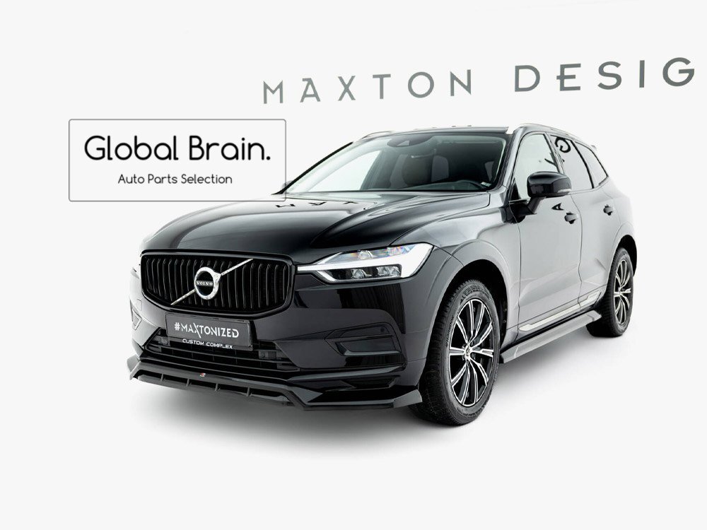2017-2021 ボルボ XC60 フロント リップ スポイラー / フロント スプリッター アンダー エプロン バンパー ディフューザー拍卖
