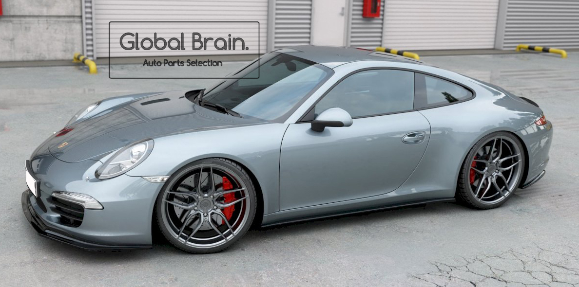 ポルシェ 911 991 前期 サイド スカート カバー スポイラー / スプリッター アンダー エプロン ディフューザー カナード エアロ拍卖